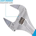 Channellock 8SWCB 8" Code Blue Wideazz Slim Jaw Adjustable Wrench - Image 2