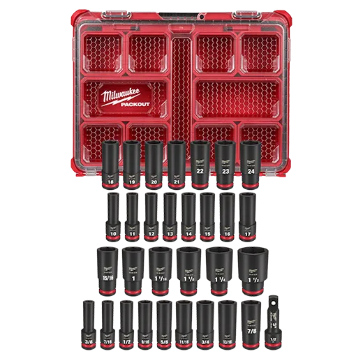 Milwaukee 49-66-6806 SHOCKWAVE Impact Duty 1/2" Drive Packout Socket Set - Image 2