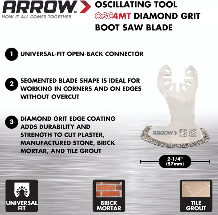 Arrow OSC4MT 2-1/4" Diamond Grit Segment Boot Blade - Image 2