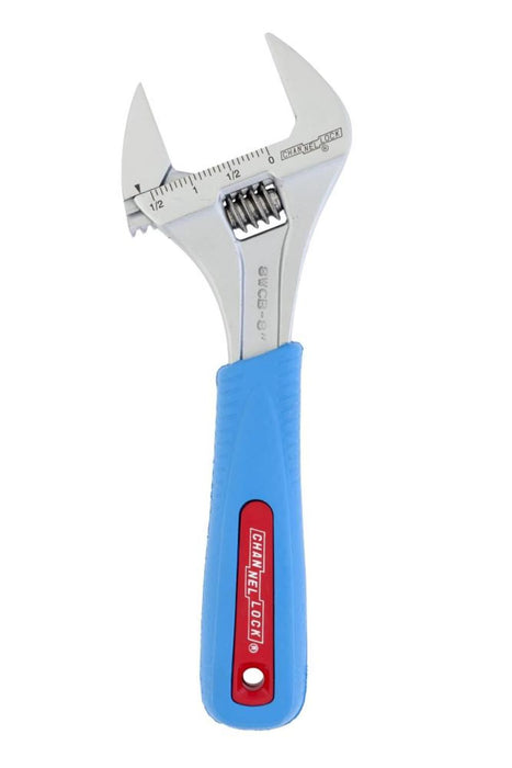 Channellock 8SWCB 8" Code Blue Wideazz Slim Jaw Adjustable Wrench - Image 1