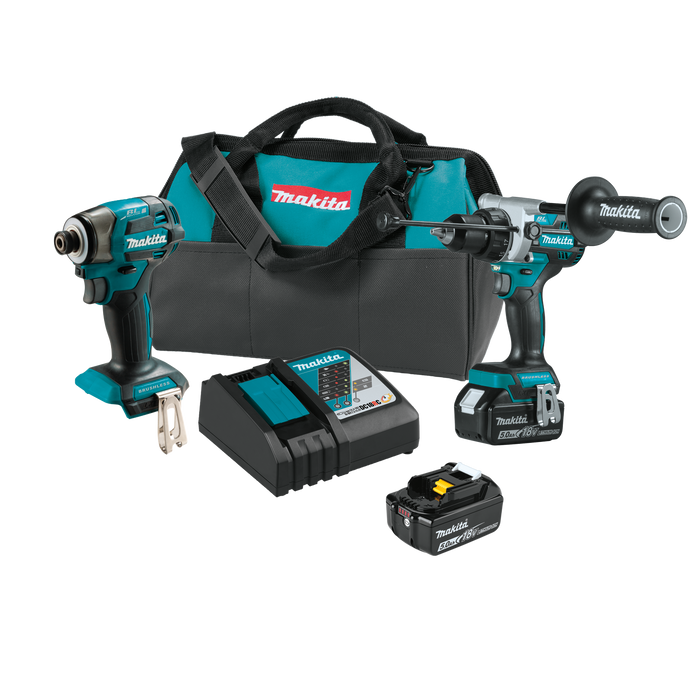 Makita XT297T 18V LXT Brushless Cordless 2-Tool Combo Kit - Image 1