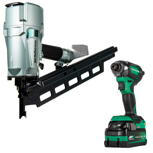 Metabo HPT KNR83A5SM Framing Nailer / Impact Driver Pro Combo Kit - Image 2