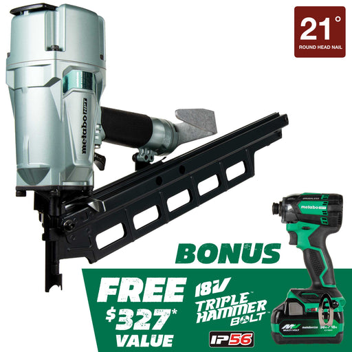 Metabo HPT KNR83A5SM Framing Nailer / Impact Driver Pro Combo Kit - Image 1