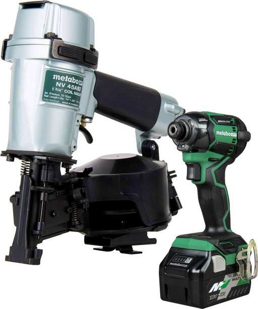 Metabo HPT KNV45AB2M Roofing Nailer / Impact Driver Pro Combo Kit - Image 1