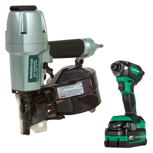 Metabo HPT KNV65AH2M Siding Nailer / Impact Driver Pro Combo Kit - Image 2